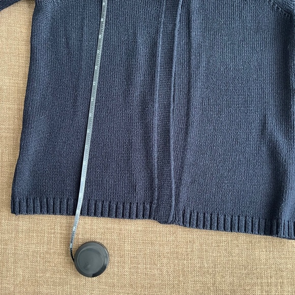 Ann Taylor XS Navy Sweater Cardigan Two Button 3/4 Sleeve Silk/Cotton Blend - Picture 12 of 12